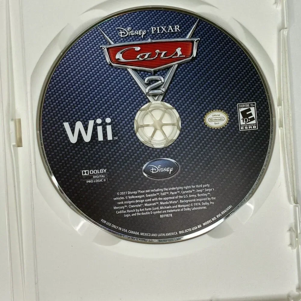 Cars 2: The Video Game (Nintendo Wii, 2011) No Manual Tested Working